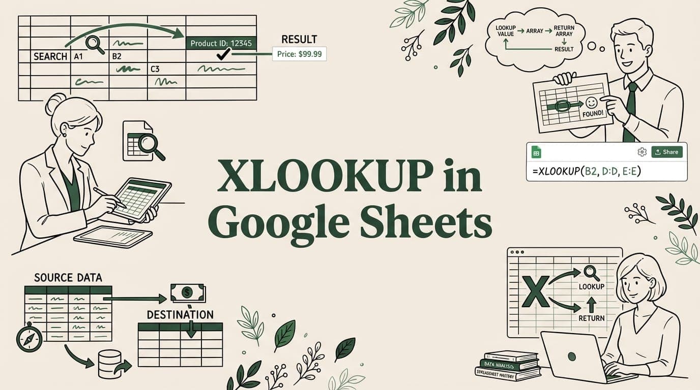 XLOOKUP in Google Sheets: Complete Guide (2026)