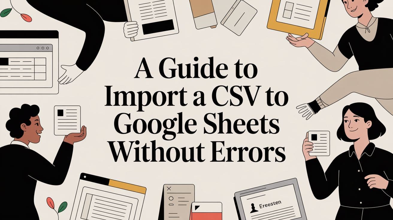 A Guide to Import a CSV to Google Sheets Without Errors