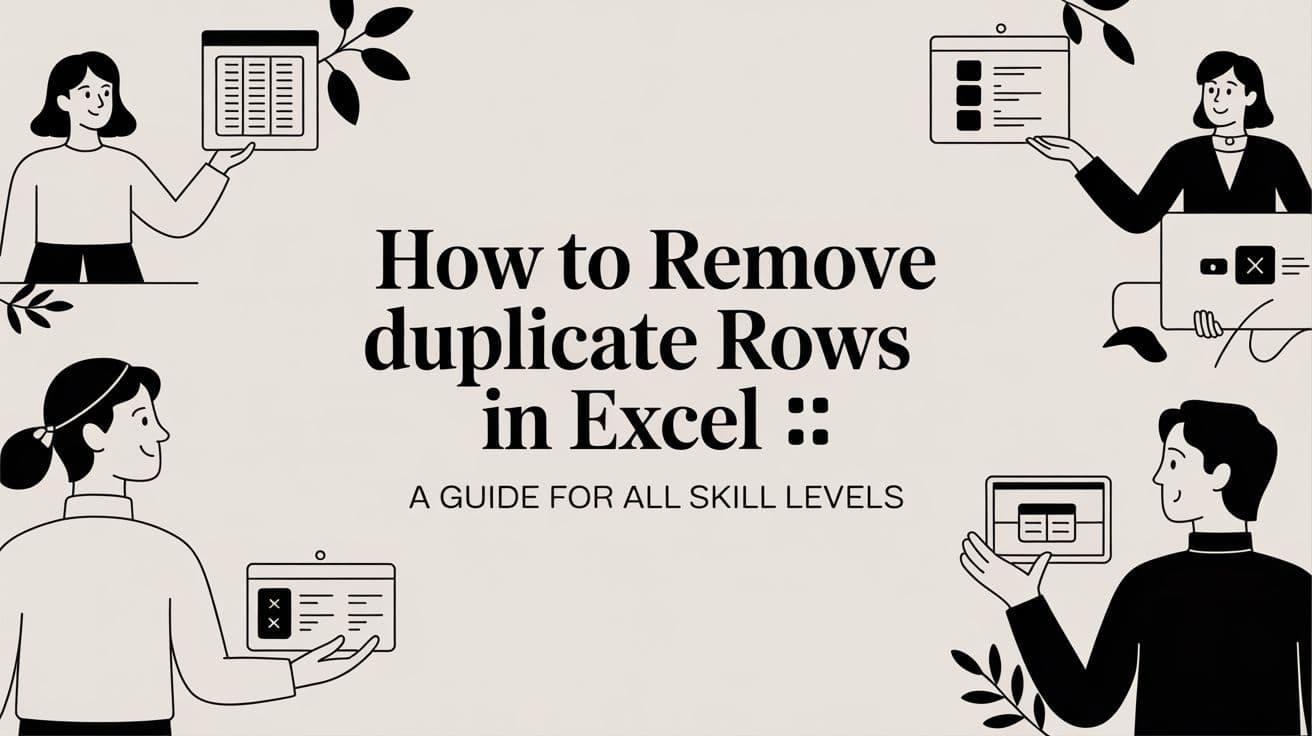 How to Remove Duplicate Rows in Excel A Guide for All Skill Levels