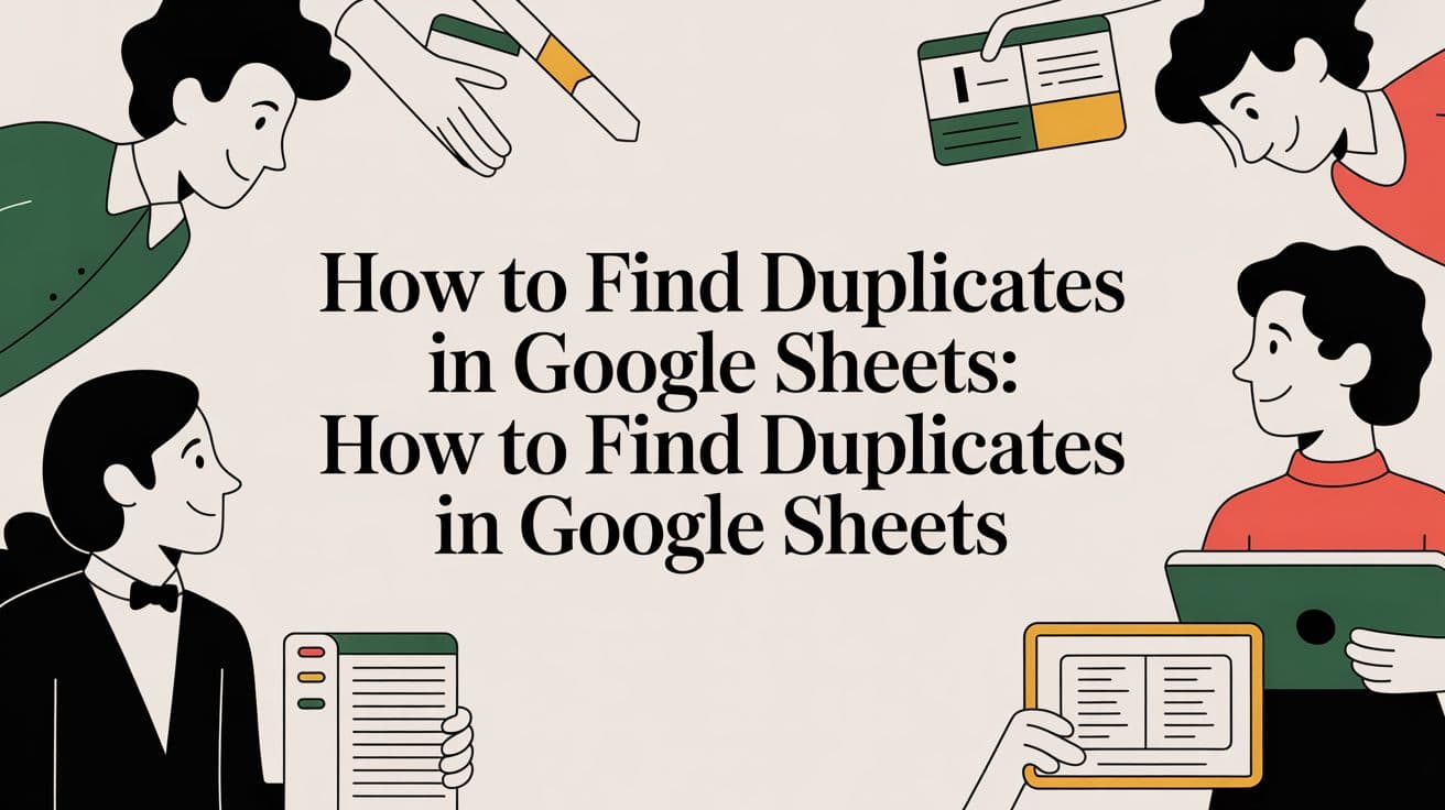 How to Find Duplicates in Google Sheets: how to find duplicates in google sheets
