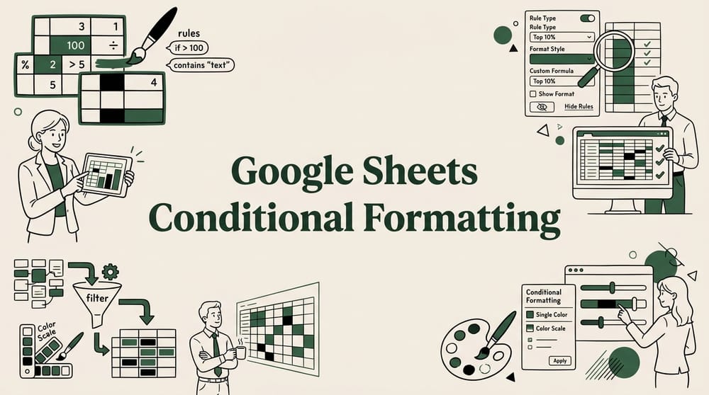 Google Sheets Conditional Formatting: Rules, Custom Formulas, and Examples