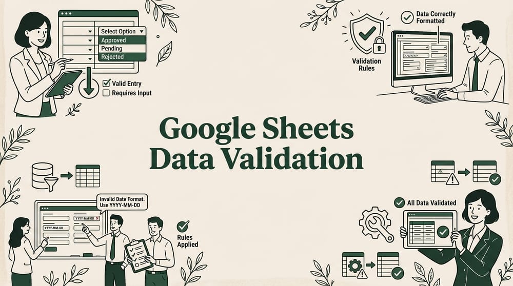 Google Sheets Data Validation: Dropdown Lists, Checkboxes, and Custom Rules