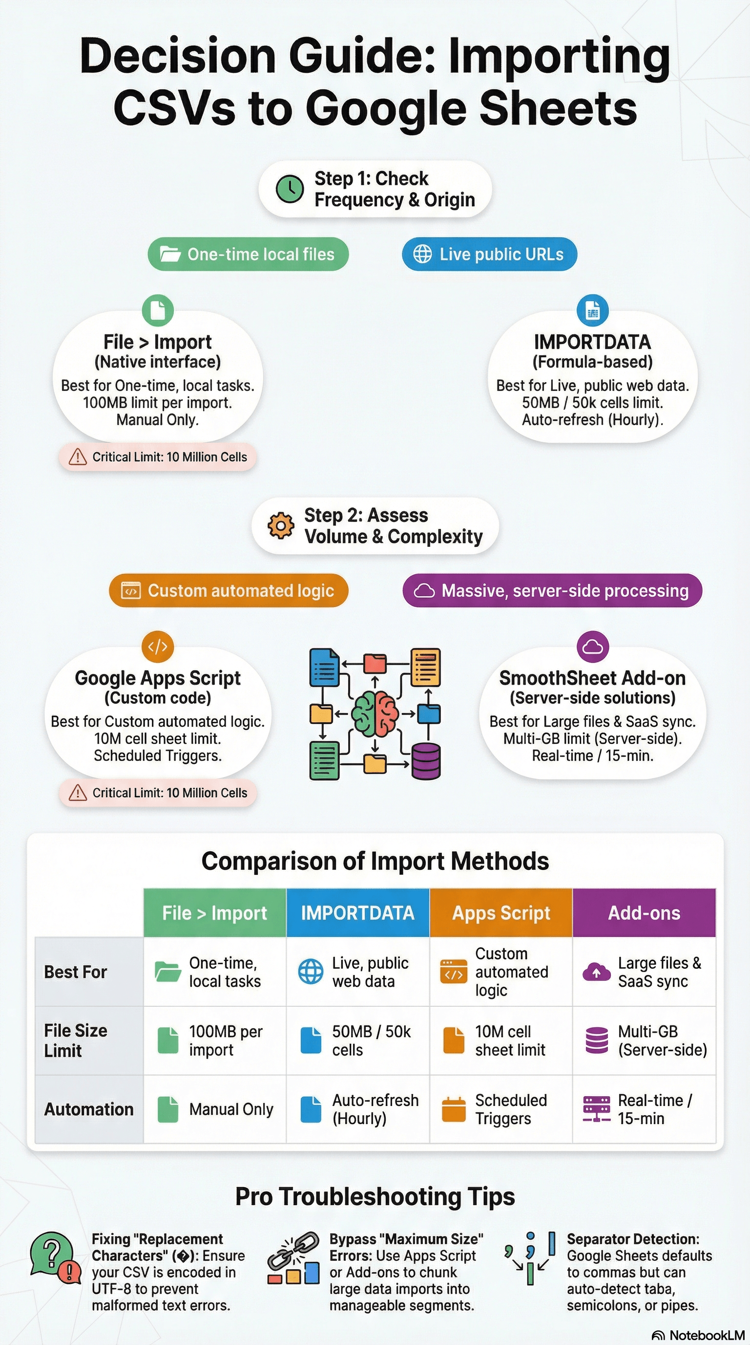 How to Import CSV to Google Sheets: 4 Methods Explained
