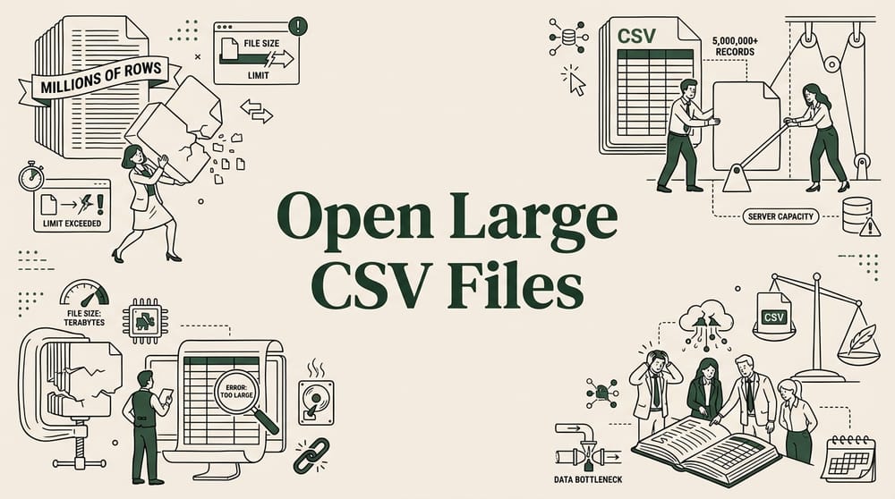 How to Open Large CSV Files Beyond Excel and Google Sheets Limits