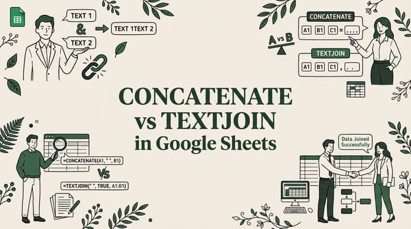 Google Sheets CONCATENATE vs TEXTJOIN: Combine Text the Right Way