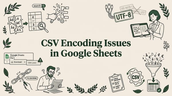 CSV Encoding Issues: Fix Garbled Characters in Google Sheets